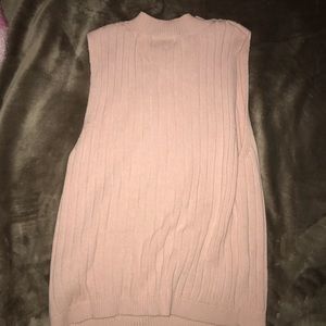 Pink turtle neck tank top